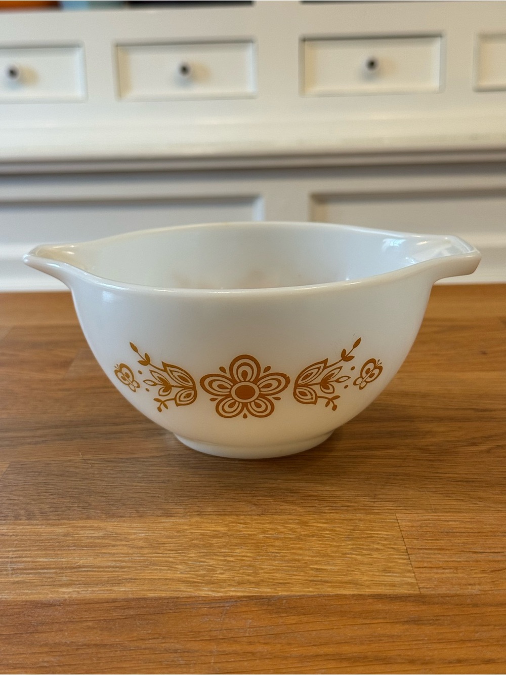 💛🦋 Vintage Pyrex 441 Butterfly Gold Cinderella Mixing Bowl | 1.5 Pint | MCM